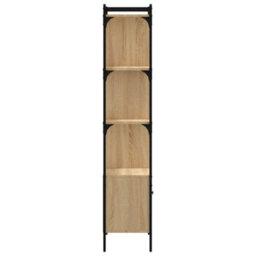 Berkfield Bookcase With Door Sonoma Oak 44.5X30X154.5 Cm Engineered Wood - thumbnail 5