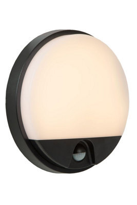 Lucide Hups Ir - Pir Wall Light Outdoor - Led - 1X10W 3000K - Ip54 - Black - image 1