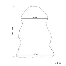 Beliani Sheepskin Rug Uluru Burgundy 65 X 110 Cm - thumbnail 3
