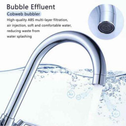Twin Lever Mixer Tap For Kitchen Bathroom Sink Faucet Sink Tap Hot & Cold Mixer Dual Levers Modern Design With Hoses - thumbnail 6