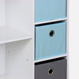 Sweeek - Children's Storage Unit With 4 Baskets Camille Blue 62X29.5X96 Cm - thumbnail 3