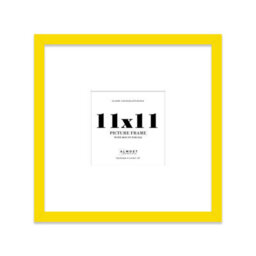 "11X11"" Yellow Picture Frame - 11X11"" Square Frame With 8X8"" Mount For 11X11""/8X8"" Pictures Vintage Style Photo Display, 1 Pack" - thumbnail 1