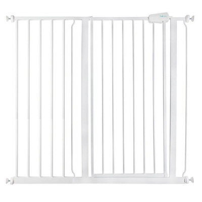Safetots Extra Tall Metal Safety Gate Pressure Fit, 107.4Cm - 115Cm, White, 104Cm In Height, Extra Tall Baby Gate - image 1