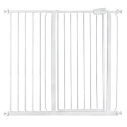 Safetots Extra Tall Metal Safety Gate Pressure Fit, 107.4Cm - 115Cm, White, 104Cm In Height, Extra Tall Baby Gate - thumbnail 1