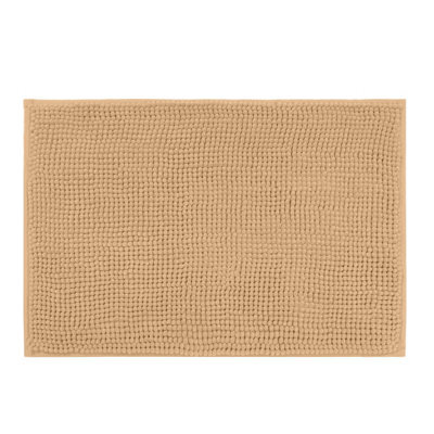 Aspire Homeware Quick Dry Chenille Bathmat Soft Water Absorbent Shower Mat Non-Slip Floor Mat, Beige (L)60Cm X (W)40Cm - image 1