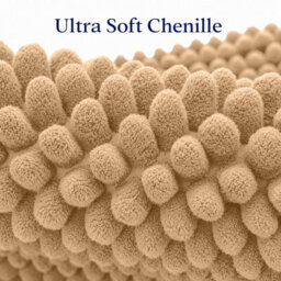Aspire Homeware Quick Dry Chenille Bathmat Soft Water Absorbent Shower Mat Non-Slip Floor Mat, Beige (L)60Cm X (W)40Cm - thumbnail 4
