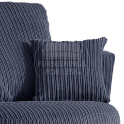 Furnishings For Less UK Luxor Jumbo Cord Navy Blue Fabric Single Seater 360 Degree Swivel Chair Sofa Accessory - thumbnail 2