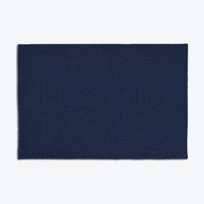 Allure Bath Fashions Chenille Bobble Bath Mat Non Slip 60 X 90Cm - Navy Blue - image 1