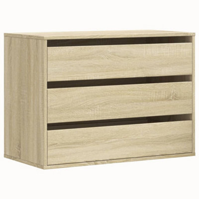 Berkfield Classic Corner Chest Of Drawers Sonoma Oak 80X41X58 Cm Engineered Wood