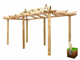Edecks Dragon Wooden Garden Pergola Extended (W 4800 X D 2700mm) With Bolt Down Anchors (2.1M) - thumbnail 1