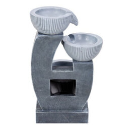 Living And Home 3-Tier Solar-Powered Water Fountain With Modern Linear Design Outdoor Gardening Decor 46Cm(H) - thumbnail 5