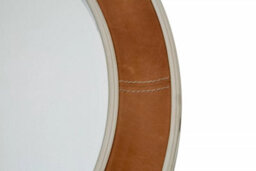 Orsina Churchill Tan Genuine Leather Wall Mirror - thumbnail 2