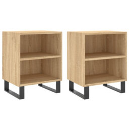 Berkfield Elegant Bedside Cabinets 2 Pcs Sonoma Oak 40X30X50 Cm Engineered Wood - thumbnail 1