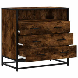 Vidaxl Drawer Cabinet Smoked Oak 70X41X70 Cm Engineered Wood - thumbnail 5