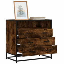 Vidaxl Drawer Cabinet Smoked Oak 70X41X70 Cm Engineered Wood