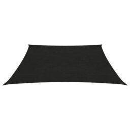 Berkfield Sunshade Sail 160 G/m2 Black 6X6 M Hdpe - thumbnail 2