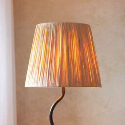 Loops Elegant 1500mm Tall Floor Lamp In Matt Black And Natural Raffia Shade - thumbnail 4