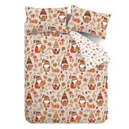 Catherine Lansfield Woodland Gonks So Soft Reversible Single Duvet Cover Set With Pillowcase Natural - thumbnail 5
