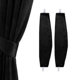 Oxford Homeware Eyelet Velvet Curtains Black Fully Lined Blackout Thermal Insulated Eyelet Curtains Pair (W)168Cm X (L)228Cm - thumbnail 4