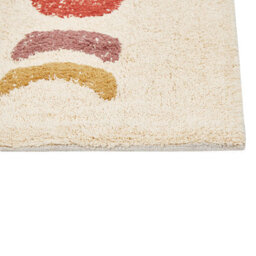 Wyld And Coco Casalux Beige Cotton Bath Mat 50 X 80 Cm - Modern Rectangular Soft Absorbent Rug - thumbnail 6