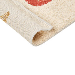 Wyld And Coco Casalux Beige Cotton Bath Mat 50 X 80 Cm - Modern Rectangular Soft Absorbent Rug - thumbnail 5