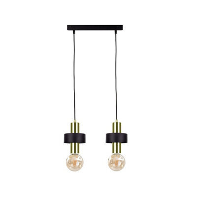 Luminosa Lighting Luminosa Unica Bar Pendant Ceiling Light Black, Gold, 50Cm, 2X E27