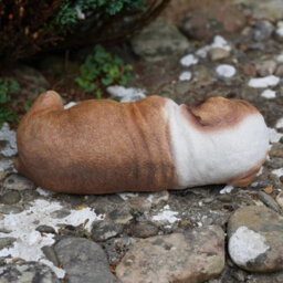 Sleeping Bulldog Puppy Resin Sculpture Home Garden Dog Statue Outdoor Ornament - thumbnail 4