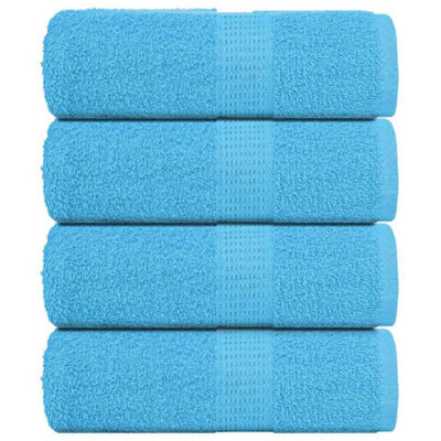 Berkfield Wash Towels 4 Pcs Frogn Turquoise 30X30 Cm 100% Cotton - image 1