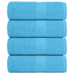 Berkfield Wash Towels 4 Pcs Frogn Turquoise 30X30 Cm 100% Cotton