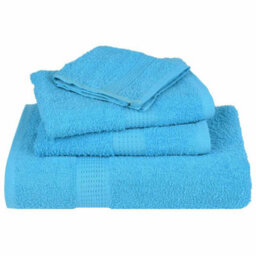 Berkfield Wash Towels 4 Pcs Frogn Turquoise 30X30 Cm 100% Cotton - thumbnail 4