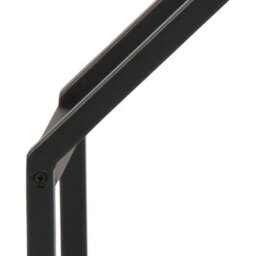 Furniture To Go Seaford Octagonal Metal Wall Shelf In Black & Oak - thumbnail 4