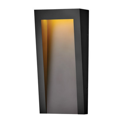 Luminosa Lighting Elstead Hinkley Taper Outdoor Recessed Wall Lamp Textured Black, 3000K, Ip44