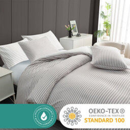 Lazzaro Single Duvet Cover Set Luxury Brushed Microfiber Duvet Cover Single Ultrasoft Breathable With Zipper Closure - thumbnail 3