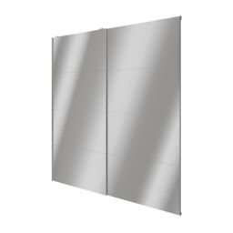 GoodHome Atomia Contemporary Mirrored Gloss 2 Door Sliding Wardrobe Door Kit (H)2250mm (W)2000mm - thumbnail 2