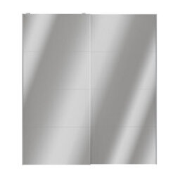 GoodHome Atomia Contemporary Mirrored Gloss 2 Door Sliding Wardrobe Door Kit (H)2250mm (W)2000mm - thumbnail 1