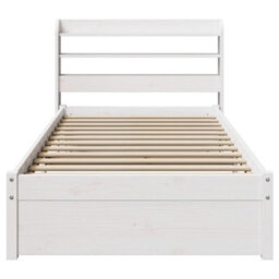 Walplus Bed Frame With Headboard Without Mattress White 75X190 Cm Small Single - thumbnail 4