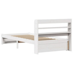 Walplus Bed Frame With Headboard Without Mattress White 75X190 Cm Small Single - thumbnail 8