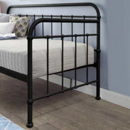 SlumberWorx Ickleford Industrial Living Room Bedroom Black Metal Day Bed Frame W Trundle - thumbnail 4