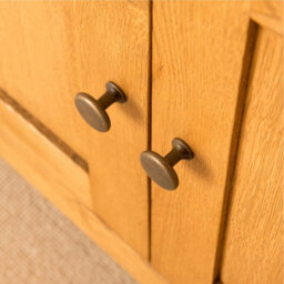 Lanner Oak Small 2 Door Corner Cabinet - Fully Assembled By Roseland Furniture - thumbnail 7