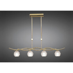Luminosa Lighting Luminosa Dali Telescopic Linear Pendant Line 4 Light G9, Polished Brass - thumbnail 2