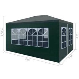Walplus Party Tent Garden Gazebo Canopy 3X4 M Green - thumbnail 8