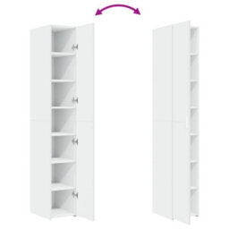 Walplus Highboard White 30X42.5X185 Cm Engineered Wood - thumbnail 7