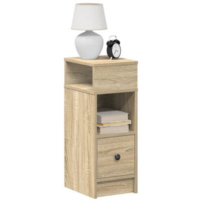 Berkfield Bedside Cabinets 2 Pcs With Drawer Sonoma Oak 25X31X66 Cm - image 1