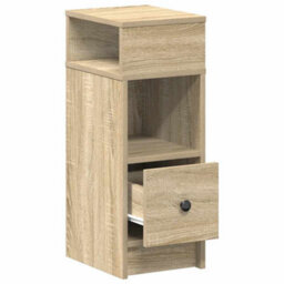 Berkfield Bedside Cabinets 2 Pcs With Drawer Sonoma Oak 25X31X66 Cm - thumbnail 5