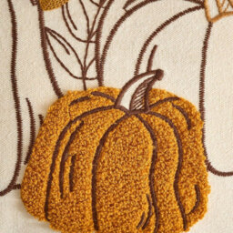 Amorly 45X45Cm Hey Autumn Embroidered Pumpkin Pillow Cover With Tassels,farmhouse Fall Cushion Case,no Pillow Insert,for Sofa Living Room - thumbnail 7