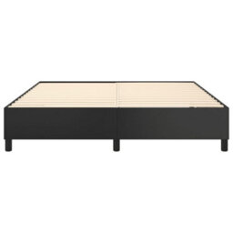 Berkfield Box Spring Bed Frame Black 180X200Cm 6Ft Super King Faux Leather - thumbnail 5