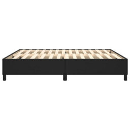 Berkfield Box Spring Bed Frame Black 180X200Cm 6Ft Super King Faux Leather - thumbnail 6