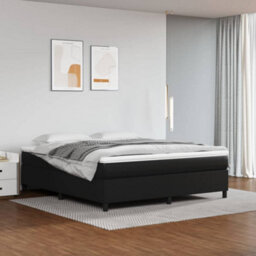 Berkfield Box Spring Bed Frame Black 180X200Cm 6Ft Super King Faux Leather - thumbnail 1
