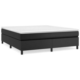 Berkfield Box Spring Bed Frame Black 180X200Cm 6Ft Super King Faux Leather - thumbnail 2
