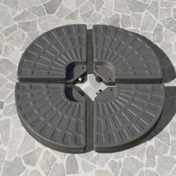 Outsunny 4Pcs Cantilever Offset Patio Parasol Base Stand, Water & Sand Filled - thumbnail 1